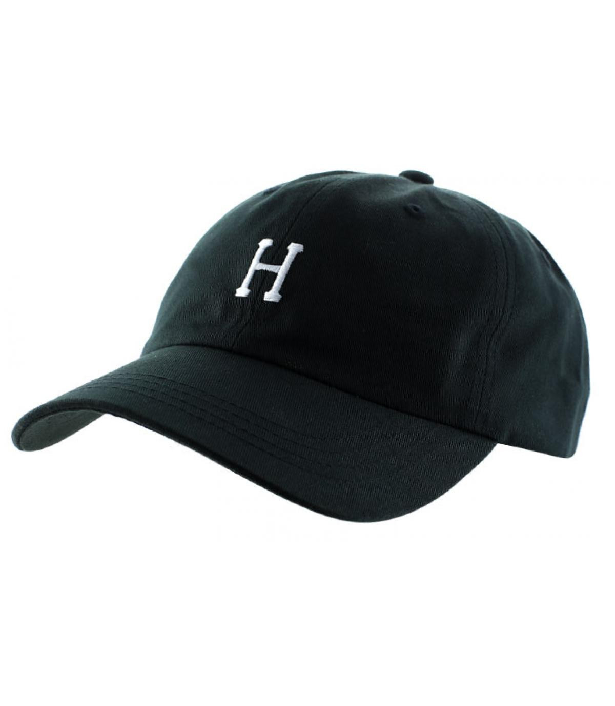Cap curve classic H brim hat black Huf Cap curve classic H brim hat black Huf